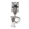 Reflection Beads Sterling Silver Letter P Dangle Bead