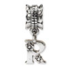 Reflection Beads Sterling Silver Letter R Dangle Bead