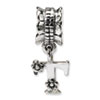 Reflection Beads Sterling Silver Letter T Dangle Bead