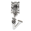 Reflection Beads Sterling Silver Letter V Dangle Bead