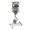 Reflection Beads Sterling Silver Letter Y Dangle Bead
