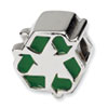 Reflection Beads Sterling Silver Enameled Recycle Symbol Bead