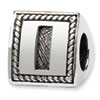 Reflection Beads Sterling Silver Letter I Triangle Block Bead