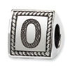 Reflection Beads Sterling Silver Number 0 Triangle Block Bead