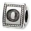 Reflection Beads Sterling Silver Letter O Triangle Block Bead