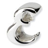 Reflection Beads Sterling Silver Letter E Script Bead