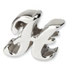 Reflection Beads Sterling Silver Letter H Script Bead