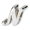 Reflection Beads Sterling Silver Letter N Script Bead