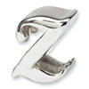 Reflection Beads Sterling Silver Letter Z Script Bead