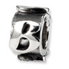Reflection Beads Sterling Silver Letter B Message Bead