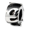 Reflection Beads Sterling Silver Letter E Message Bead