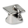 Reflection Beads Sterling Silver  Graduation Cap Bead