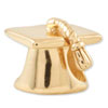 Reflection Beads Sterling Silver and Gold-plated Graduation Cap Bead