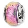 Reflection Beads Sterling Silver Purple Dichroic Glass Bead