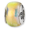 Reflection Beads Sterling Silver Orange Dichroic Glass Bead