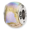 Reflection Beads Sterling Silver Rainbow Dichroic Glass Bead