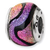 Reflection Beads Sterling Silver Purple Dichroic Glass Bead