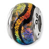 Reflection Beads Sterling Silver Rainbow Dichroic Glass Bead