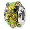 Reflection Beads Sterling Silver Orange Dichroic Glass Bead