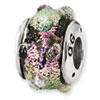 Reflection Beads Sterling Silver Purple Dichroic Glass Bead