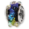 Reflection Beads Sterling Silver Rainbow Dichroic Glass Bead