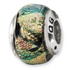 Reflection Beads Sterling Silver Rainbow Dichroic Glass Bead