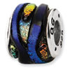 Reflection Beads Sterling Silver Rainbow Dichroic Glass Bead