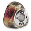 Reflection Beads Sterling Silver Rainbow Dichroic Glass Triangle Bead