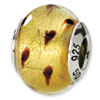 Reflection Beads Sterling Silver Gold/Brown Italian Murano Bead