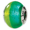 Reflection Beads Sterling Silver Green/Blue Italian Murano Bead