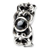 Reflection Beads Sterling Silver Black CZ Connector Bead