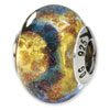Reflection Beads Sterling Silver Yellow/Gold/Blue Italian Murano Bead