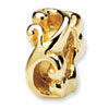 Reflection Beads 14k Yellow Gold Scroll Bali Bead