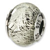 Reflection Beads Sterling Silver Silver/Black Italian Murano Bead