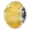 Reflection Beads Sterling Silver Yellow Italian Murano Bead