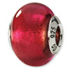 Reflection Beads Sterling Silver Red Italian Murano Bead