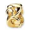 Reflection Beads 14k Yellow Gold Scroll Bali Bead