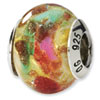 Reflection Beads Sterling Silver Multicolor Italian Murano Bead