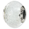 Reflection Beads Sterling Silver White Italian Murano Bead