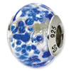 Reflection Beads Sterling Silver Silver/Blue Italian Murano Bead