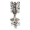 Reflection Beads Sterling Silver Nurse Symbol Dangle Bead