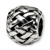 Reflection Beads Sterling Silver Basketweave Bali Bead