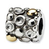 Reflection Beads Sterling Silver & 14k Dots Bali Bead