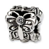 Reflection Beads Sterling Silver Butterfly w/CZ Bali Bead