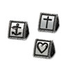 Reflection Beads Sterling Silver Faith, Hope, Love Trilogy Bead