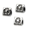 Reflection Beads Sterling Silver Green Earth Trilogy Bead