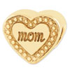 Reflection Beads Sterling Silver and Gold-plated Mom Heart Bead