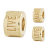 Reflection Beads Sterling Silver and Gold-plated Live Laugh Love Spacer Bead