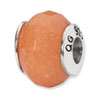 Reflection Beads Sterling Silver Peach Quartz Stone Bead