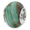 Reflection Beads Sterling Silver Light Blue Agate Stone Bead